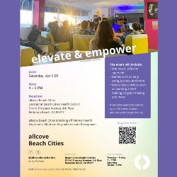 allcove Beach Cities: elevate & empower - Saturday, April 29 from 4-9 PM